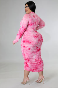 Pink Panther Midi Dress